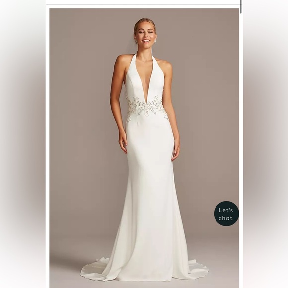 Galina Signature Dresses & Skirts - GALINA SIGNATURE
Embellished Waist Halter Wedding Dress